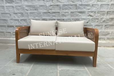 Designer wooden rattan cane sofa set with cushion - Make your combination !