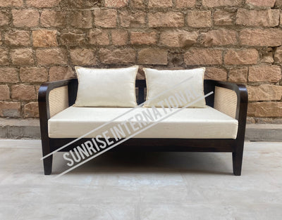 Designer wooden rattan cane sofa set with cushion - Make your combination !