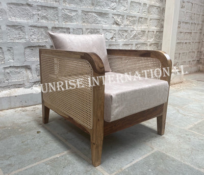 Designer wooden rattan cane sofa set with cushion - Make your combination !