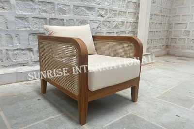 Designer wooden rattan cane sofa set with cushion - Make your combination !