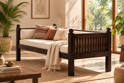 wooden daybed diwan in sheesham wood