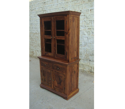 wooden hutch, wooden cabinet, wooden crockery unit