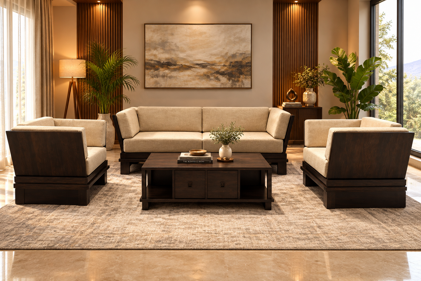 European Style Wooden Sofa Set !!