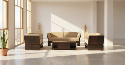 wooden designer sofa set living room furniture