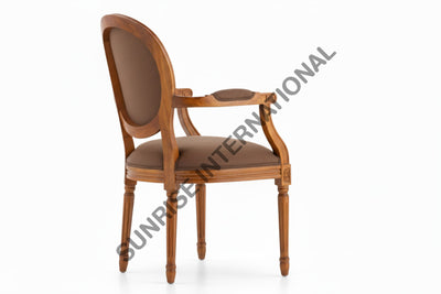 French Vintage solid wood Armchair with seat & back cushion Home & Living:Furniture:Living Room:Chairs