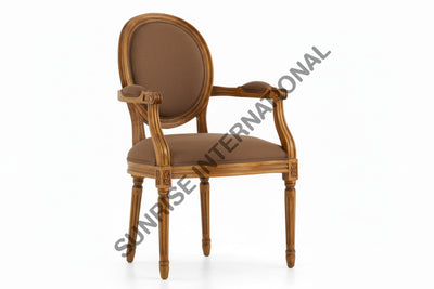 French Vintage solid wood Armchair with seat & back cushion Home & Living:Furniture:Living Room:Chairs