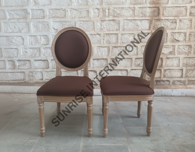 French Vintage solid wood Louis chair with seat & back upholstery