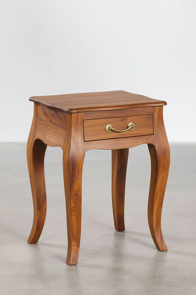 French style Side table , End Table, Lamp Table, peg table with storage drawer