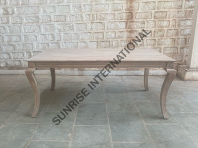 French style solid wood dining table chair bench set