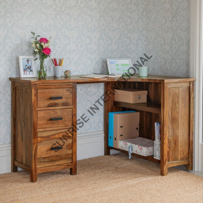 Furniture - Wooden Corner Writing Computer Table Desk Study Best Designs Home &