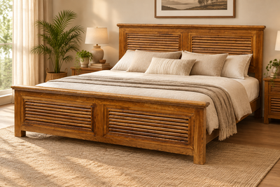 Harley Wooden King Size Double Bed   !