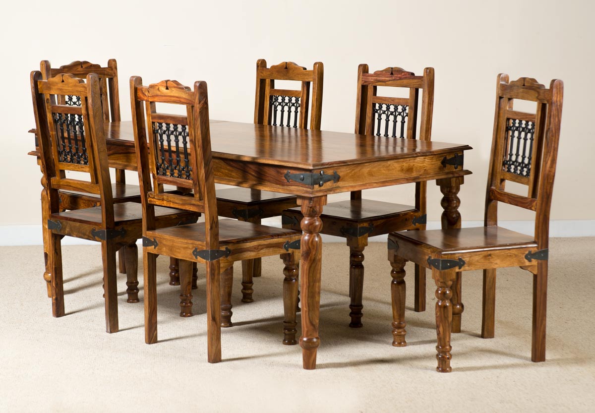 Indian Jali Furniture - Wooden Dining Set