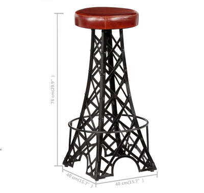 Iron Frame Bar Stool in Eiffel Tower Design - Perfect for Restaurants, Bars or Home