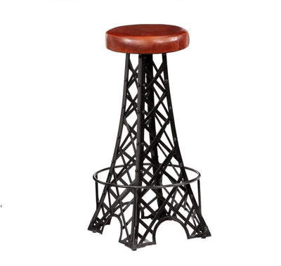 Iron Frame Bar Stool in Eiffel Tower Design - Perfect for Restaurants, Bars or Home