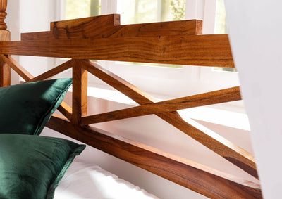 Jodhpur wooden Queen or King Size Poster Bed with carving