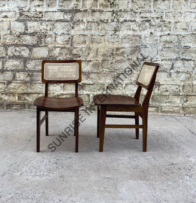 Mid Century Solid Sheesham Wood Storage Dining Table With 6 Chair Furniture Set ! Home &