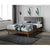 Mid Century Sheesham wood King or Queen Bed with upholstered headboard
