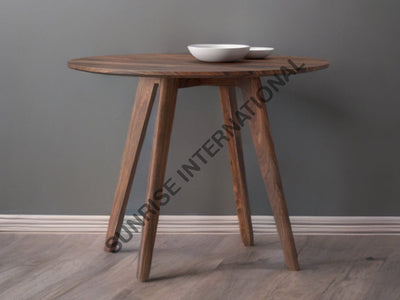 Mid Century Solid Sheesham Wood 4 Seater Round Dining Table! Home & Living:furniture:dining Room