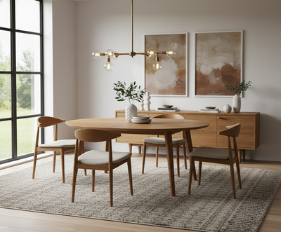 Mid Century Solid Sheesham Wood 4 seater Round Dining table !