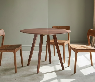 Mid Century Solid Sheesham Wood 4 seater Round Dining table !