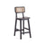 Mid Century Style Wooden Bar kitchen chair stool with rattan cane work for home, café & restaurant  !