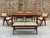 Mid Century Wooden Dining table Armchair Bench furniture set with Rattan cane - Choose your combination