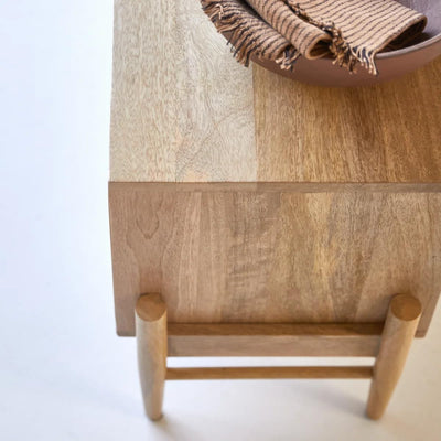 Mid Century solid wood TV unit stand cabinet with rattan cane work !