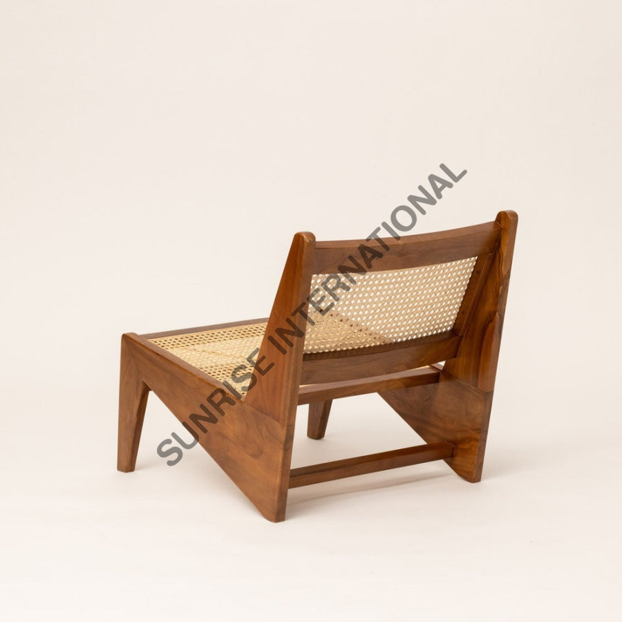 Buy wooden rattan cane kangaroo Chandigarh chair design online India ...
