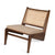 Mid Century wooden Kangaroo lounge chair - Rattan cane Style Chandigarh chair with seat cushion