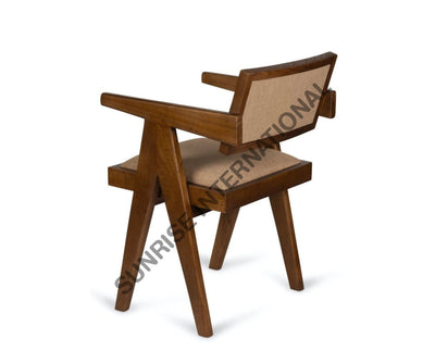 Mid Century wooden Relaxing Arm Chandigarh chair with seat & back cushion! Home & Living:Furniture:Living Room:Chairs