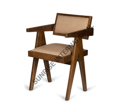 Mid Century wooden Relaxing Arm Chandigarh chair with seat & back cushion! Home & Living:Furniture:Living Room:Chairs
