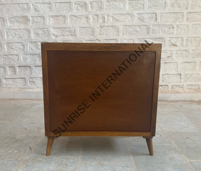 Mid Century wooden shoe cabinet rack with rattan cane work! Home & Living:Furniture:Living Room:Chairs