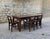 Mid century Solid Sheesham Wood Storage Dining table with 6 rattan cane chair furniture set !