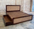 Modern Rattan cane Sheesham wood King & Queen storage Bed