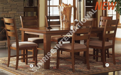 Modern Wooden 6ft approx. Dining table with  6 chair set !