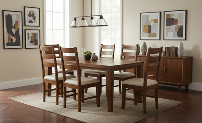 solid wood 6 six seater dining table set designs