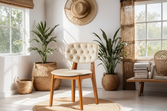 Solid wood dining chairs in modern designs