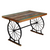 Restaurant Café Dining Table with Metal Cart Wagon Wheel & Recycled Wood Top !