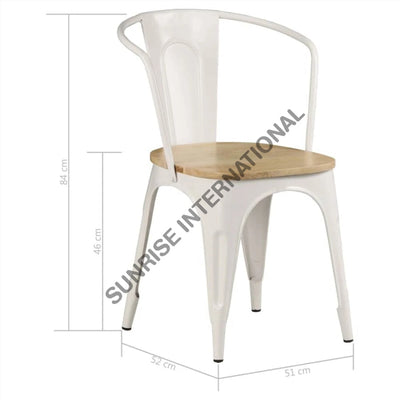 Restaurant Cafe Outdoor Metal & Wood Tolix Type Chair Home Living:furniture:living Room:chairs
