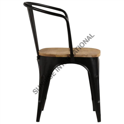 Restaurant Cafe Outdoor Metal & Wood Tolix Type Chair Home Living:furniture:living Room:chairs