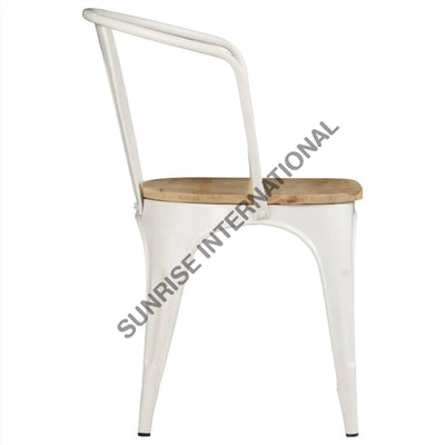 Restaurant Cafe Outdoor Metal & Wood Tolix Type Chair Home Living:furniture:living Room:chairs