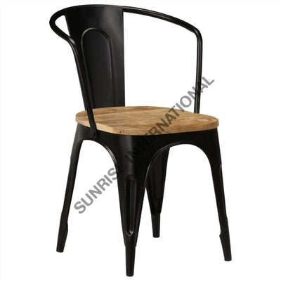 Restaurant Cafe Outdoor Metal & Wood Tolix Type Chair Home Living:furniture:living Room:chairs