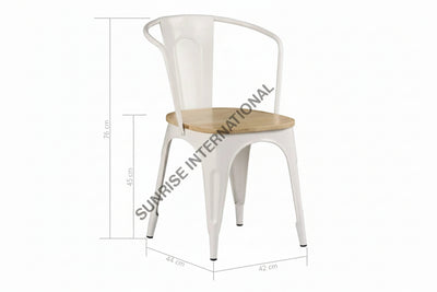 Restaurant Cafe Outdoor Metal & Wood Tolix Type Chair Home Living:furniture:living Room:chairs