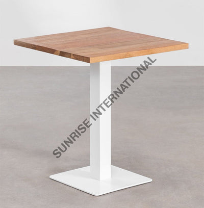 Restaurant Pub Bar Café Dining Table With Wooden Top & Metal Legs!