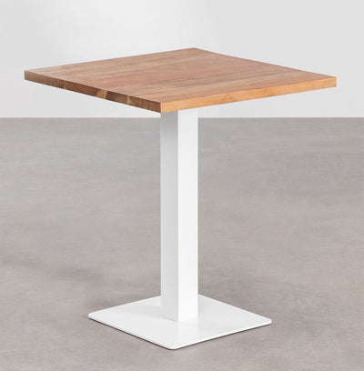 Restaurant, pub, bar, café square dining table with wooden top & metal Legs !
