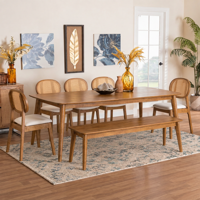 8 Seater Wooden Dining Table Set