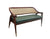 Sheesham Wood Bench with rattan cane & seat cushion for Home, Office & Restaurent