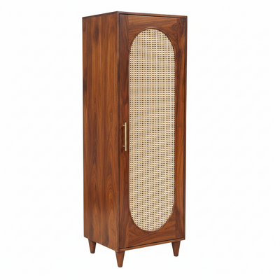 solid wood single door wardrobe design