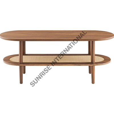 Sheesham Wood Coffee Center Table With Rattan Cane Work! Home & Living:furniture:living Room:tables