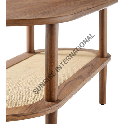 Sheesham Wood Coffee Center Table With Rattan Cane Work! Home & Living:furniture:living Room:tables